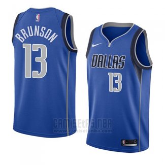 Camiseta Dallas Mavericks Jalen Brunson #13 Icon 2018 Azul