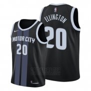 Camiseta Detroit Pistons Wayne Ellington #20 Ciudad Negro