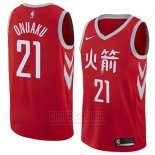 Camiseta Houston Rockets Chinanu Onuaku #21 Ciudad 2018 Rojo