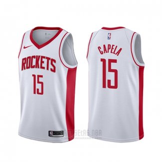 Camiseta Houston Rockets Clint Capela #15 Association Blanco