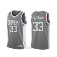 Camiseta Los Angeles Clippers Nicolas Batum #33 Earned 2020-21 Gris