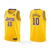 Camiseta Los Angeles Lakers DeAndre Jordan #10 75th Anniversary 2021-22 Amarillo