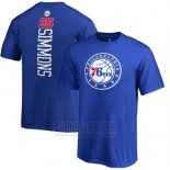 Camiseta Manga Corta Ben Simmons Philadelphia 76ers Azul3