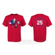 Camiseta Manga Corta Ben Simmons Philadelphia 76ers Rojo2