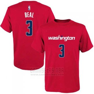 Camiseta Manga Corta Bradley Beal Washington Wizards Rojo2