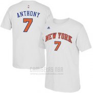 Camiseta Manga Corta Carmelo Anthony New York Knicks Blanco