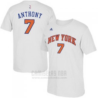 Camiseta Manga Corta Carmelo Anthony New York Knicks Blanco