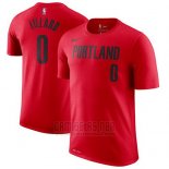 Camiseta Manga Corta Damian Lillard Portland Trail Blazers Rojo