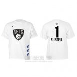 Camiseta Manga Corta Dangelo Russell All Star 2019 Brooklyn Nets Blanco