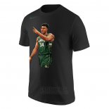 Camiseta Manga Corta Giannis Antetokounmpo Milwaukee Bucks Negro 2019 Playoffs Bound Hero