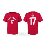Camiseta Manga Corta Jeremy Lin Toronto Raptors Rojo