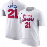 Camiseta Manga Corta Joel Embiid Philadelphia 76ers 2019-20 Blanco