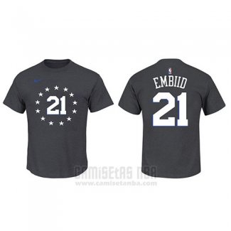 Camiseta Manga Corta Joel Embiid Philadelphia 76ers Negro