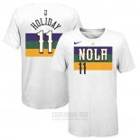 Camiseta Manga Corta Jrue Holiday New Orleans Pelicans Blanco 2019-20 Ciudad