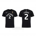 Camiseta Manga Corta Kawhi Leonard Toronto Raptors 2019 NBA Finals Champions Negro