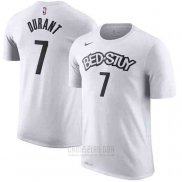 Camiseta Manga Corta Kevin Durant Brooklyn Nets Blanco 2019-20 Ciudad