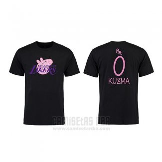 Camiseta Manga Corta Kyle Kuzma Los Angeles Lakers Negro Peppa Pig Cruzado