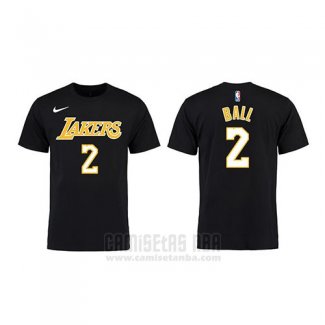 Camiseta Manga Corta Lonzo Ball Los Angeles Lakers Negro