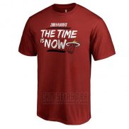 Camiseta Manga Corta Miami Heat Rojo 2018 NBA Playoffs Bet Slogan