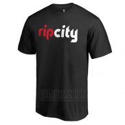 Camiseta Manga Corta Portland Trail Blazers Negro Rip City