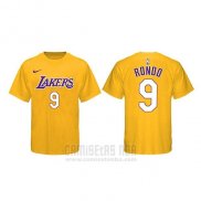 Camiseta Manga Corta Rajon Rondo Los Angeles Lakers Amarillo