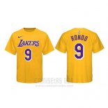 Camiseta Manga Corta Rajon Rondo Los Angeles Lakers Amarillo3