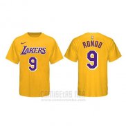 Camiseta Manga Corta Rajon Rondo Los Angeles Lakers Amarillo3