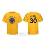 Camiseta Manga Corta Stephen Curry Golden State Warriors Amarillo Ciudad