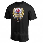 Camiseta Manga Corta Toronto Raptors 2019 NBA Finals Champions Bling Beauty Ring Negro