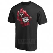 Camiseta Manga Corta Toronto Raptors Kawhi Leonard 2019 NBA Finals Champions MVP Negro