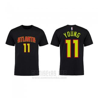 Camiseta Manga Corta Trae Young Atlanta Hawks Negro