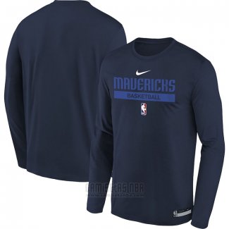 Camiseta Manga Larga Dallas Mavericks Practice Performance 2022-23 Azul2