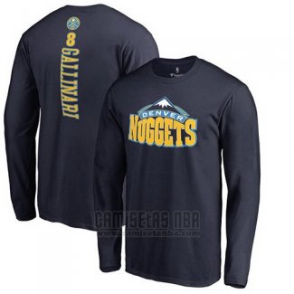 Camiseta Manga Larga Danilo Gallinari Denver Nuggets Azul Marino