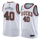 Camiseta Milwaukee Bucks Marshall Plumlee #40 Classic 2018 Blanco