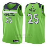 Camiseta Minnesota Timberwolves Derrick Rose #25 Statement 2017-18 Verde
