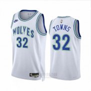 Camiseta Minnesota Timberwolves Karl-Anthony Towns #32 Classic 2023-24 Blanco