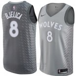 Camiseta Minnesota Timberwolves Nemanja Bjelica #8 Ciudad 2018 Gris