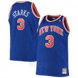 Camiseta New York Knicks John Starks #3 Mitchell & Ness Hardwood Classics Azul