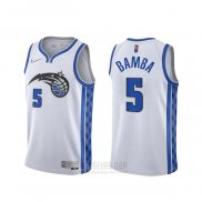 Camiseta Orlando Magic Mo Bamba #5 Earned 2020-21 Blanco