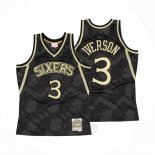 Camiseta Philadelphia 76ers Allen Iverson #3 Mitchel & Ness 1996-97 Negro