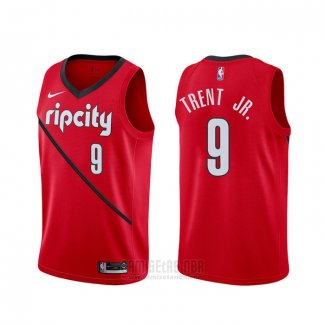 Camiseta Portland Trail Blazers Gary Trent Jr. #9 Earned Rojo