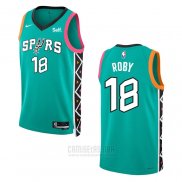 Camiseta San Antonio Spurs Isaiah Roby #18 Ciudad 2022-23 Verde