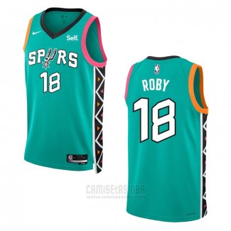 Camiseta San Antonio Spurs Isaiah Roby #18 Ciudad 2022-23 Verde