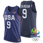 Camiseta USA 2016 DeMar DeRozan #9 Azul