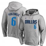 Sudaderas con Capucha Kristaps Porzingis Dallas Mavericks Gris