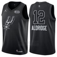 Camiseta All Star 2018 San Antonio Spurs Lamarcus Aldridge #12 Negro