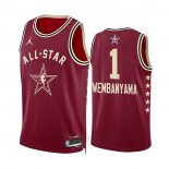 Camiseta All Star 2024 San Antonio Spurs Victor Wembanyama #1 Rojo