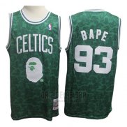 Camiseta Boston Celtics Bape #93 Hardwood Classic Verde