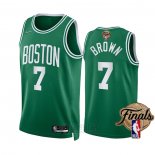 Camiseta Boston Celtics Jaylen Brown #7 Icon 2022 NBA Finals Verde