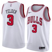 Camiseta Chicago Bulls Kay Felder #3 Association 2018 Blanco